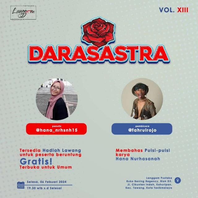 Darassastra Vol. XII Bincang Puisi Hana Nurhasanah